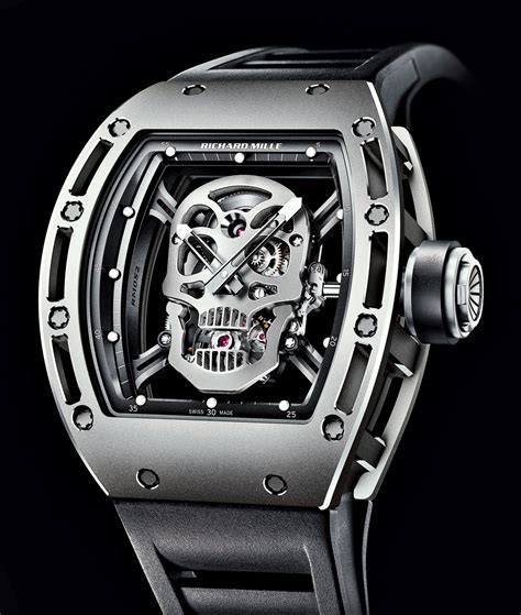 richard mille skeleton skull|Richard Mille 052 tourbillon skull.